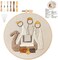 Nativity Scene Embroidery kit,Christmas Cross Stitch Kits,DIY Embroidery Kit for Adults with Pattern,Cotton Threads,Needles,Instruction,20cm Hoop,for Decor Home Room (King)